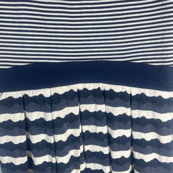 Anthropologie 1.9 One September Multi Stripe Seafarer Dress Ruched Sleeve Sz S - Picture 7 of 12
